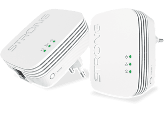 STRONG Powerline 1000 Duo Mini adapter, Gigabit LAN port, 2 db-os szett, fehér (POWERL1000DUOMINI)
