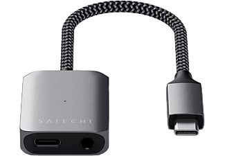 SATECHI USB Type-C 3,5mm jack audio adapter, PD 30W, asztroszürke (ST-UCAPDAM)