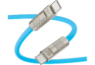 ISY USB Type-C összekötő kábel, 2 méter, max 60W, USB 2.0, kék (IUC-5300-BL)