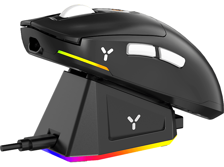 ISY IGM 6000 BK Gaming Maus Mit Ladesation 16 000 Dpi RGB LED