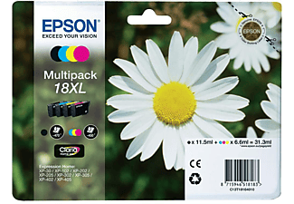 EPSON T181640 Siyah-Kırmızı-Mavi-Sarı XL Kartuş 4'lü Paket