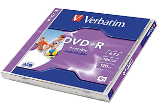 VERBATIM DVD+R lemez 4,7 GB 16x, normál tok, matt nyomtatható felület