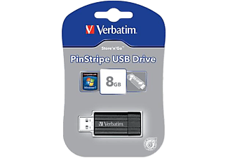 VERBATIM Pinstripe 8GB USB 2.0 pendrive fekete
