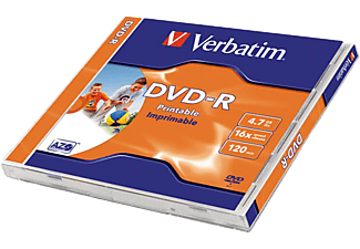 VERBATIM DVD-R lemez 4,7 GB 16x, normál tok, matt nyomtatható felület