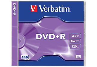 VERBATIM DVD+R lemez 4,7 GB 16x, normál tok AZO