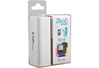 AGILE 2600 mAh Powerbank Taşınabilir Şarj Ünitesi Beyaz