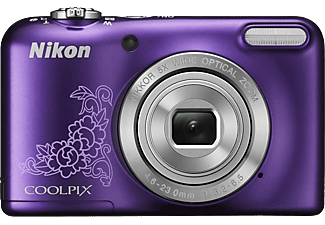 NIKON Coolpix L29 Line Art lila digitális fényképezőgép + Nikon tok + 4GB SDHC memória kártya