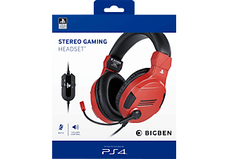 BIG BEN Stereo Gaming Headset V3, piros (PlayStation 4)