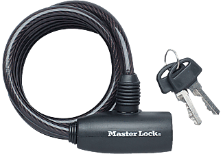 MASTERLOCK Kulcsos kábelzár, fekete, 1,8m x 8mm