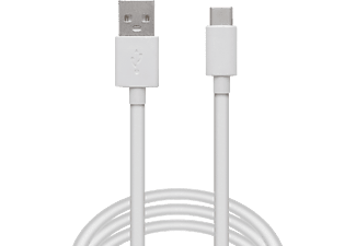 DELIGHT 55550WH1 Adatkábel - USB Type-C, fehér színű, 1 m