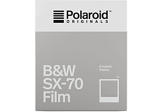 POLAROID fekete-fehér SX-70 Film, fotópapír fehér kerettel, SX-70 kamerához, 8db instant fotó