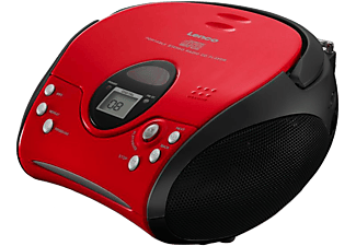 LENCO SCD-24 CD-s rádió, piros-fekete