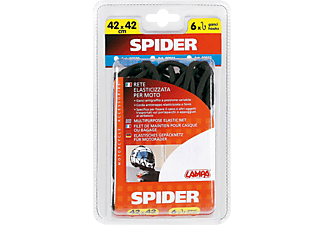 LAMPA Spider Elasztikus csomagleszorító háló, 42x42cm, fekete