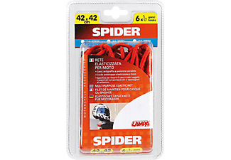 LAMPA Spider Elasztikus csomagleszorító háló, 42x42cm, piros