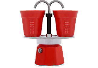 BIALETTI 7303 Mini Express kotyogós kávéfőző szett, piros, 2 adag