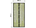 DELIGHT 11398H Szúnyogháló függöny ajtóra, Virág mintás, 100x210cm