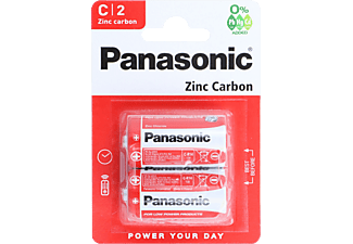 PANASONIC Red Zinc C baby 1.5V cink-carbon tartós elem 2db (R14RZ/2BP EU)