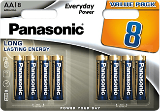 PANASONIC Everyday Power AA ceruza 1.5V szupertartós alkáli elemcsomag 8db (LR6EPS/8BW)