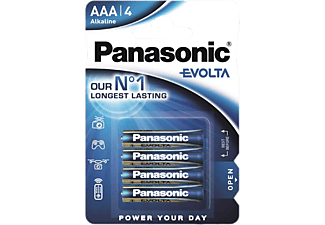 PANASONIC EVOLTA AAA mikro 1.5V szupertartós alkáli elemcsomag 4db/csomag (LR03EGE-4BP)