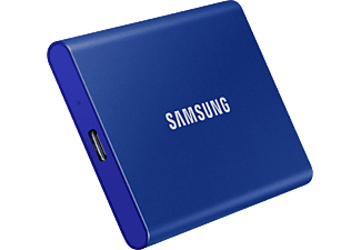 SAMSUNG T7 Hordozható SSD, 2 TB, USB 3.2, kék (MU-PC2T0H)