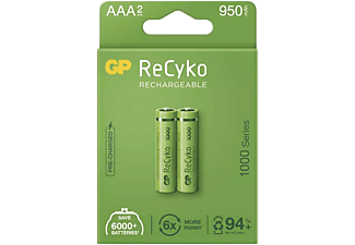 GP ReCyko NiMH Tölthető akkumulátor, HR03(AAA), 1000mAh, 2db (B2111)