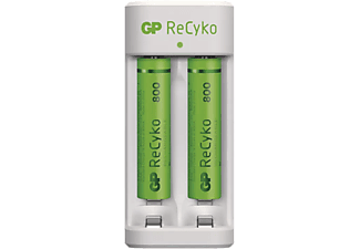 GP ReCyko Eco E211 akkumulátortöltő + 2xAAA 800mAh ReCyko előtöltött akkumulátor (B51211)