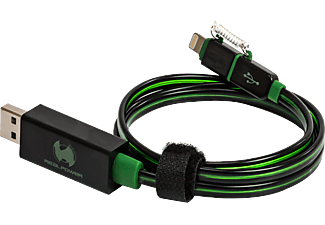 REALPOWER 185962 Lightning/microUSB - USB A töltőkábel, LED fénnyel