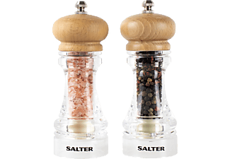 SALTER 7607 Bükkfa só- és borsőrlő, 2db