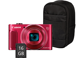 CANON PowerShot SX620 HS fényképezőgép, piros + tok + 16GB SD kártya (1073C022)