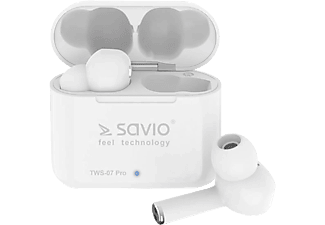 SAVIO TWS-07 PRO True Wireless Bluetooth 5.0 fülhallgató , fehér