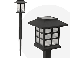 GARDEN OF EDEN 11403C LED-es szolár lámpa, lángokat imitáló, fekete, 38x8,5cm