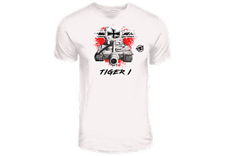 Tankfan - 015 Tiger I, fehér - 2XL - póló