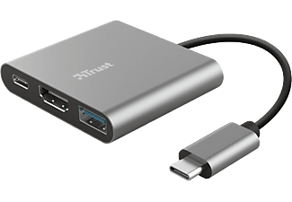 TRUST Dalyx 3 az 1 -ben USB, HDMI, USB-C - USB-C átalakító adapter (23772)
