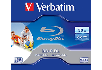 VERBATIM BD-R BluRay kétrétegű nyomtatható lemez, 50 GB, 1 db (43736)