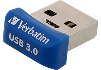 VERBATIM Nano Store'n'Stay pendrive 32GB, USB 3.0, kék (98710)