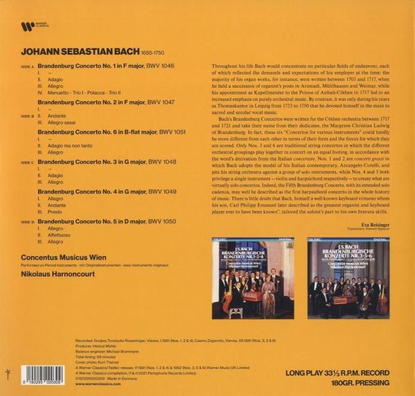 Nicolaus Harnoncourt - Bach: Brandenburg Concertos Nos. 1-6 (Vinyl LP (nagylemez))