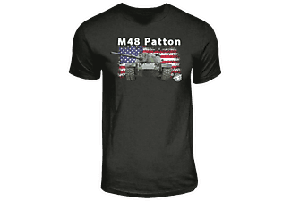 Tankfan - 013 M48 Patton, fekete - M - férfi póló