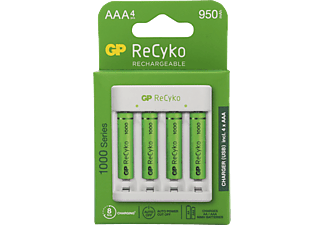 GP Recyko E411 USB Aa-Aaa Şarj Cihazı Gp Recyko 1000 Serisi Aaa Ince Pil 4'lü