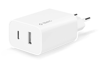 TTEC SmartCharger Duo PD 32W Seyahat Hızlı Şarj Aleti USB-C+USB-A Beyaz Şarj Aleti