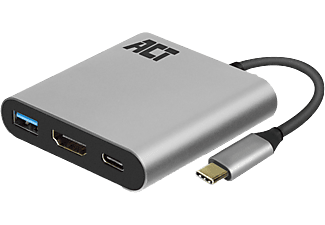 ACT AC7022 USB Type-C/HDMI átalakító, 4K, 0,15 méter, PD 60W, 1xUSB-A