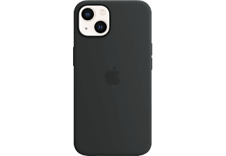 APPLE iPhone 13 MagSafe rögzítésű szilikon tok, éjfekete