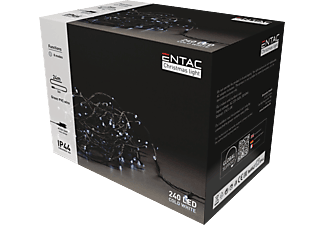 ENTAC Karácsonyi IP44 240 LED, füzér, hideg fehér, 24m (ECL-240-CW)