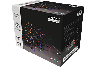 ENTAC Karácsonyi IP44 240 LED, füzér, színes, 24m (ECL-240-MC)