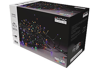 ENTAC Karácsonyi IP44 700 LED, fürtös fénysor színes, 14m (ECL-M700MC)