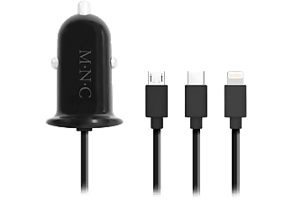MNC 54920BK 4in1 szivargyújtós USB adapter, töltő