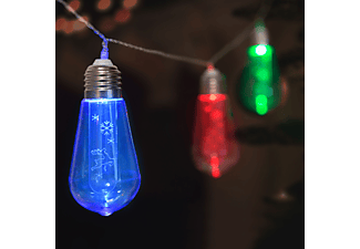 FAMILY CHRISTMAS 56531 LED fényfüzér - Villanykörte - 10 LED - 1,9 méter - színes - 2 x AA