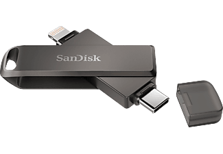 SANDISK iXpand Flash Drive Luxe 128GB USB-C+ Lightning Siyah