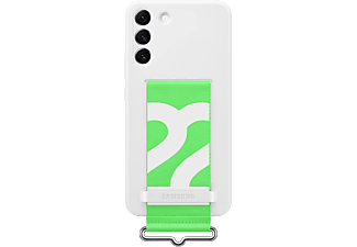 SAMSUNG Galaxy S22 + Kayışlı Silikon Telefon Kılıfı Beyaz