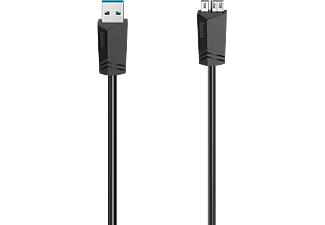 HAMA FIC USB 3.0 A-microB összekötőkábel, 0,75 méter, fekete (200626)