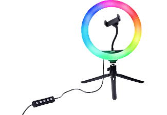 DÖRR VL-26 RGB Vlogging szett, körlámpa, állvánnyal (D371089)
